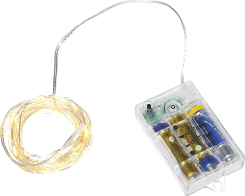LED Drahtlichterkette Lafiora 1,95 m 40 LEDs Lichtfarbe warmweiß dimmbar batteriebetrieben inkl. 6 Stunden Timer Batteriebetriebene Lichterkette mit Timer
