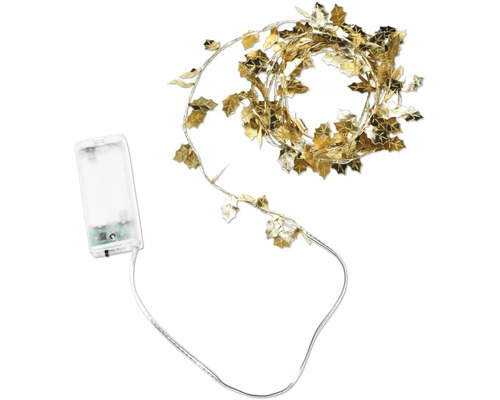 Guirlande lumineuse avec feuilles et alimentation par pile