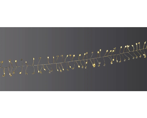 Dekorative Lichterkette mit LEDs und Kristallen