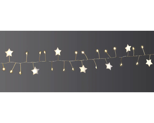 LED Lichterkette Lafiora Sterne 1,2 m 60 LEDs Lichtfarbe warmweiß batteriebetrieben inkl. 6 Stunden Timer Lichterkette mit Sternen und Lampen