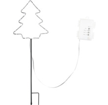 Décoration lumineuse sapin de Noël avec piquet de terre