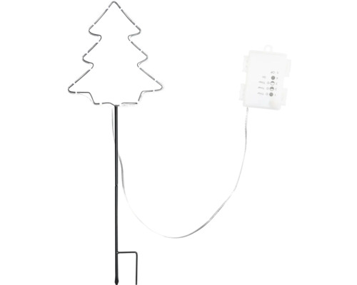 Décoration lumineuse sapin de Noël avec piquet de terre