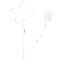 Piquet de jardin à LED en forme d''étoile fonctionnant sur piles