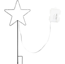 Piquet de jardin décoratif avec motif étoile et alimentation par piles