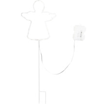 Arc lumineux ange avec piquet pour décoration dans le jardin.
