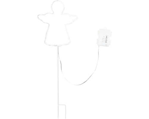 Arc lumineux ange avec piquet pour décoration dans le jardin.