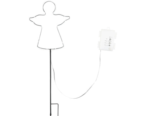 Piquet de jardin LED ange avec fonction minuterie