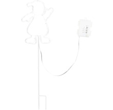 Figurine lumineuse décorative à LED avec piquet de terre et câble d''alimentation