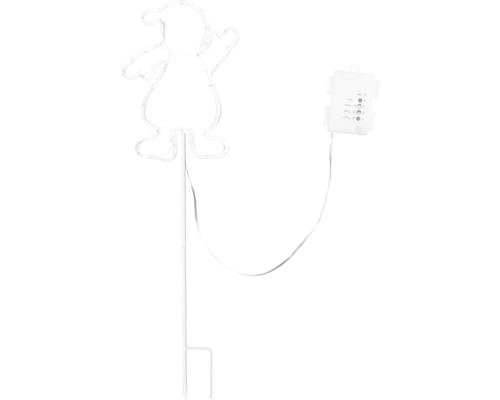 Figurine lumineuse décorative à LED avec piquet de terre et câble d''alimentation