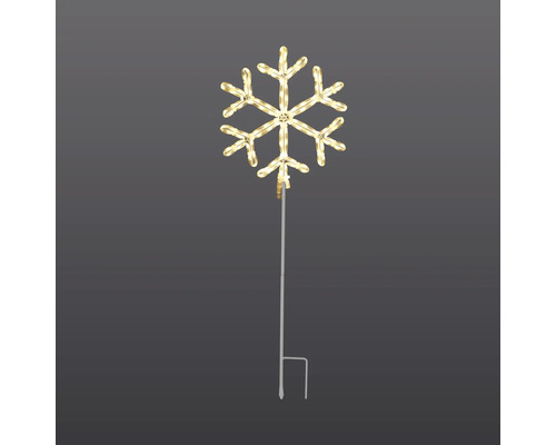Piquet de jardin LED flocon de neige pour décoration hivernale