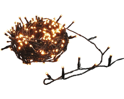 Guirlande lumineuse LED Lafiora 18 m + longueur de câble 3 m 240 LED couleur d'éclairage ambre à intensité lumineuse variable avec minuterie 6 heures Guirlande lumineuse avec des lumières blanc chaud