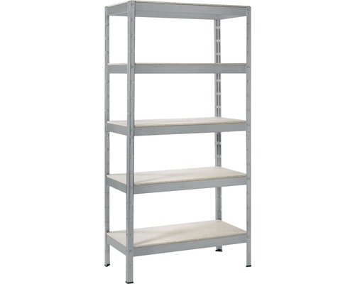 Étagère de base Schulte Regalwelt gris 1800,0 x 900,0 x 450,0 mm 5 tablettes capacité de charge 1000,0 kg