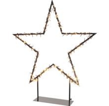 Étoile décorative avec éclairage LED sur un socle
