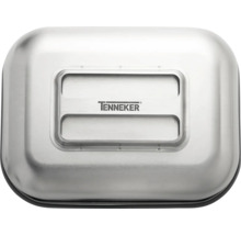 Tenneker Logo auf einem Grilleinsatz aus Edelstahl