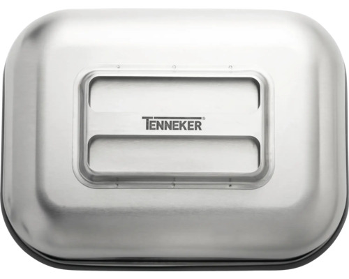 Logo Tenneker sur un insert de gril en acier inoxydable