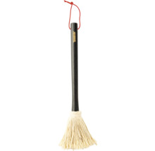 Wischmopp mit schwarzem Stiel und roter Schlaufe