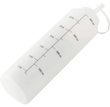 Bouteille de dosage avec échelle de mesure pour liquides