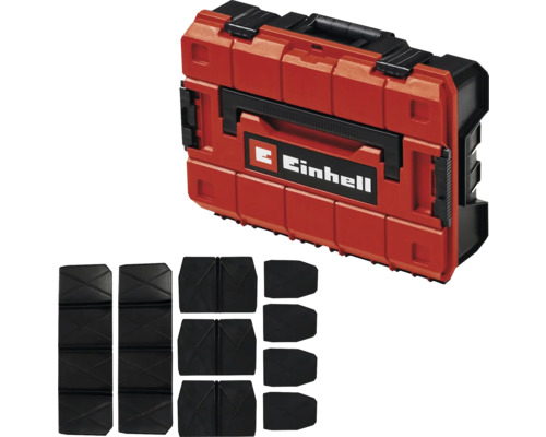 Caisse de rangement Einhell E-Case S-F y compris 9 compartiments en plastique 329 x 130 x 444 mm, protégée contre les projections d'eau