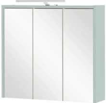 Spiegelschrank Carlos 65 x 16 x 64 cm pistazie 3-türig LED