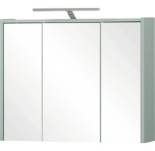 Spiegelschrank Carlos 74,5 x 16 x 64 cm pistazie 3-türig LED