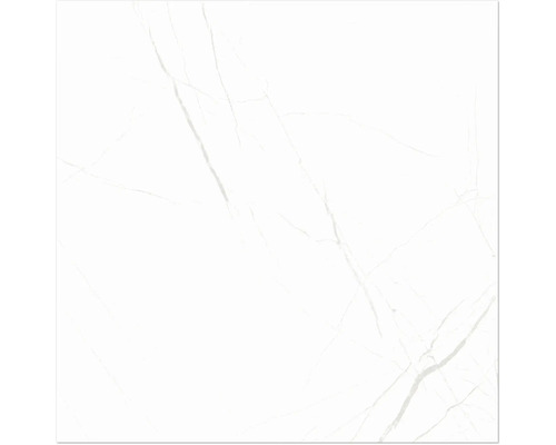Carrelage sol et mur en grès Davos white 60 x 60 x 0,9 cm brillant