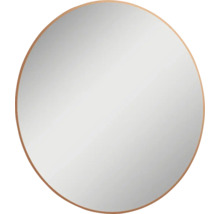 Miroir à cadre à LED Jungborn Round Ø 100 cm or rose