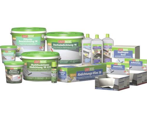 Assortiment de produits Lugato pour l''étanchéité