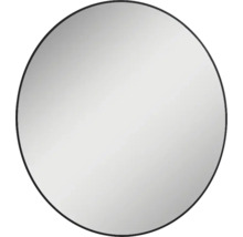 Miroir à cadre à LED Jungborn Round Ø 80 cm noir