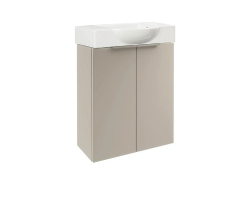 Meuble sous-lavabo avec deux portes et lavabo