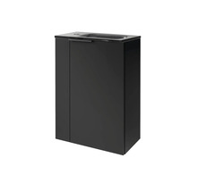 Waschtischunterschrank FACKELMANN SBC rechts BxHxT 440 x 600 mm x 243 mm Frontfarbe schwarz matt 86069