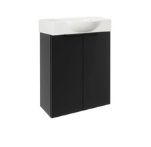 Waschtischunterschrank FACKELMANN SBC BxHxT 520 x 600 mm x 243 mm Frontfarbe schwarz matt 86079