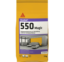 SikaWall 550 Magic Designspachtelmasse zur Herstellung moderner Sichtbetonflächen, 3 kg Packung