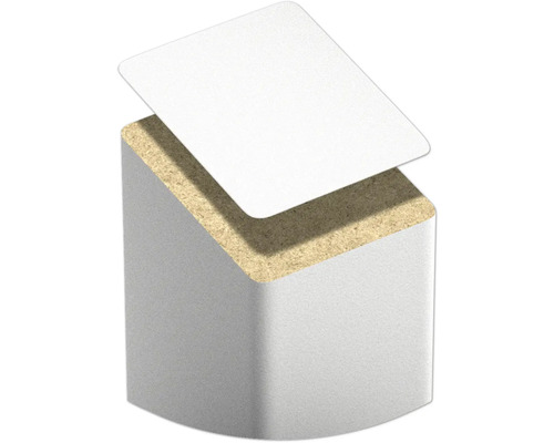 Embout lamelles de paroi mat blanc 2 pièces