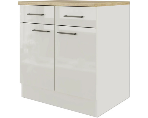 Meuble bas avec deux tiroirs et deux portes