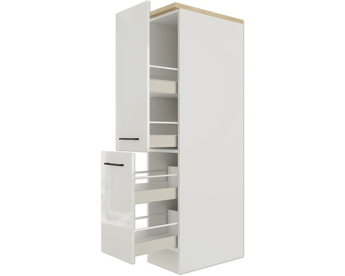 Armoire haute de cuisine avec tiroirs et étagères