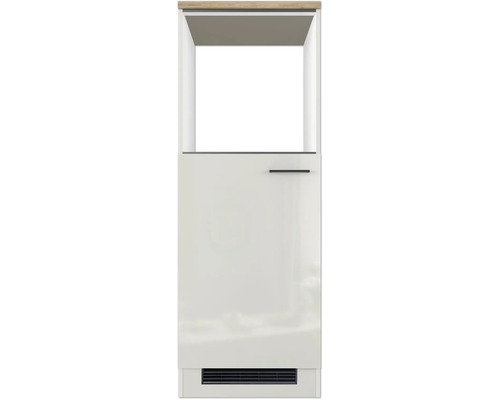 Hochschrank mit Tür und offenem Fach fürs Badezimmer