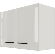 Flex Well Hängeschrank Lund BxTxH 80 x 32 x 54,8 cm lichtgrau glänzend zerlegt Anschlag reversibel 00012220