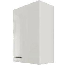 Flex Well Hängeschrank Lund BxTxH 60 x 32 x 89 cm lichtgrau glänzend zerlegt Anschlag reversibel 00012219