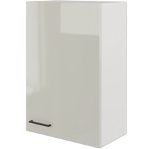 Flex Well Hängeschrank Lund BxTxH 60 x 32 x 89 cm lichtgrau glänzend zerlegt Anschlag reversibel 00012219