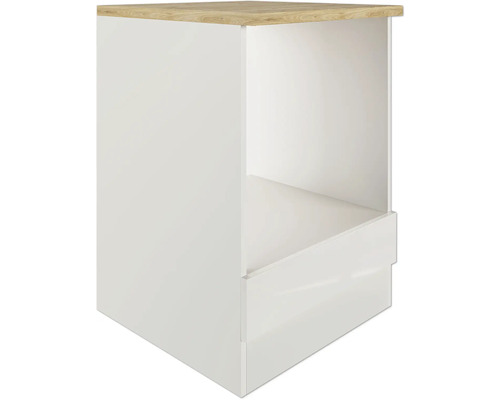 Table de chevet blanche avec plateau en bois