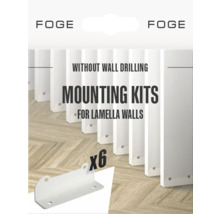 Kits de montage FOGE pour le montage mural de murs à lamelles sans perçage, 6 pièces