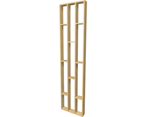 Étagère en bois avec plusieurs compartiments pour le rangement et l''organisation