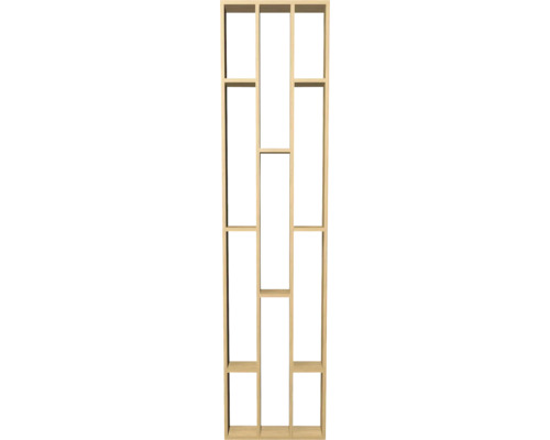 Étagère en bois avec plusieurs compartiments