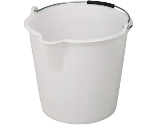 Poubelle industrielle, 9 L, blanc