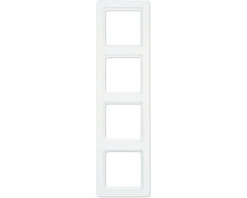 Plaque d'interrupteur quadruple Berker 10146089 Q.1 blanc polaire/velours