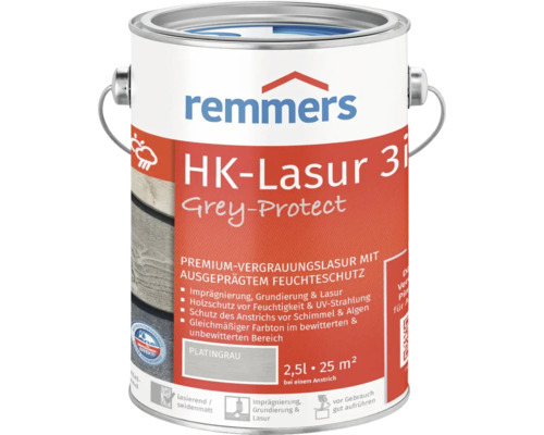 Lasure HK Remmers gris platine 2.5 l