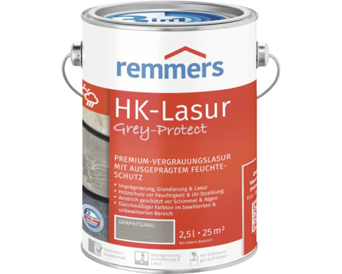 Lasure HK Remmers gris graphite 2.5 L