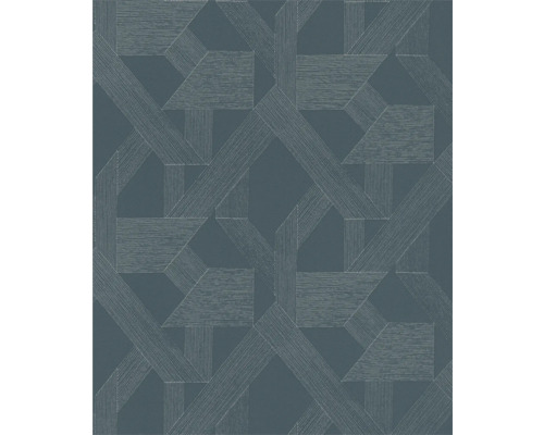 Papier peint intissé 600414 Schöner Wohnen lignes bleu Papier peint avec motif graphique et structures linéaires