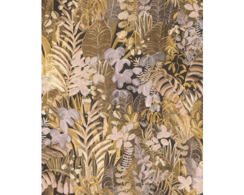 Papier peint intissé 600650 Schöner Wohnen Jungle rose marron Papier peint à motif de plantes tropicales