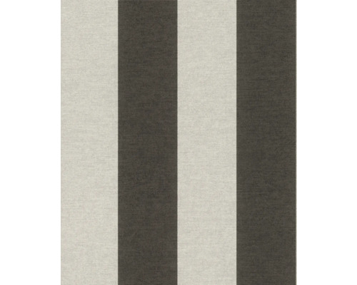 Papier peint intissé 600766 Schöner Wohnen rayures noir Tapis rayé pour revêtement de sol